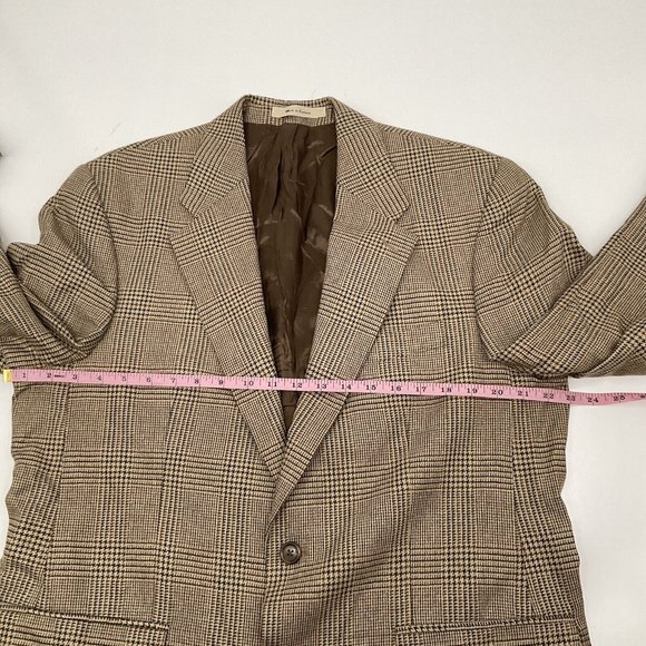 42R Polo University Club $595 Blazer Men Brown Check Wool Ralph Lauren J… - Picture 2 of 10